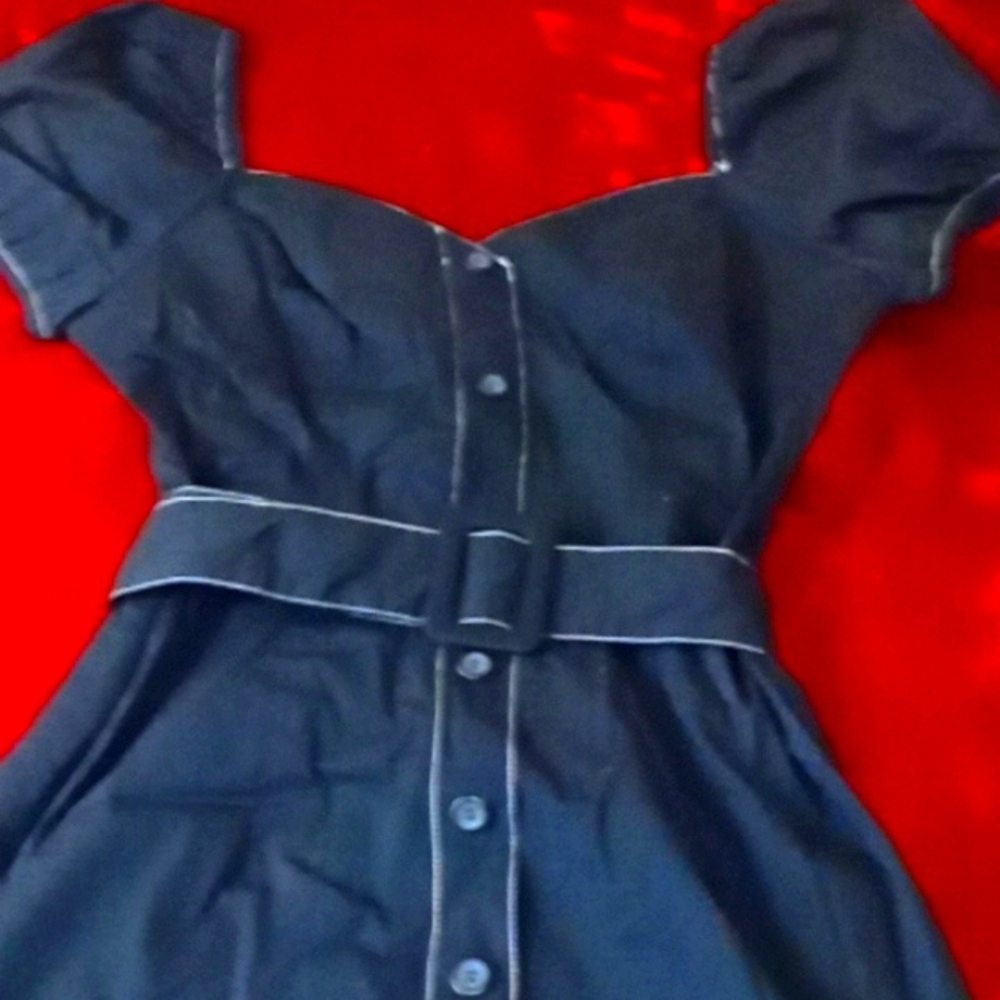 GB Black Zip Back Belted Balloon Sleeves On Or Off Shoulder Gypsy Mini